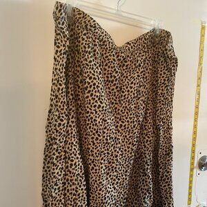 Cheetah Print A-line Skirt
